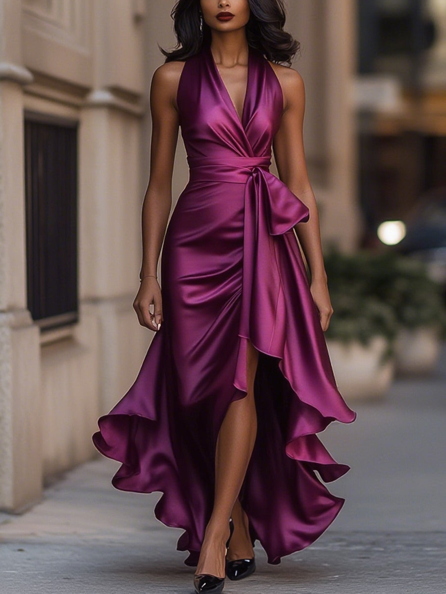 La Chispa | Vestido de Satén Draped en la Cintura