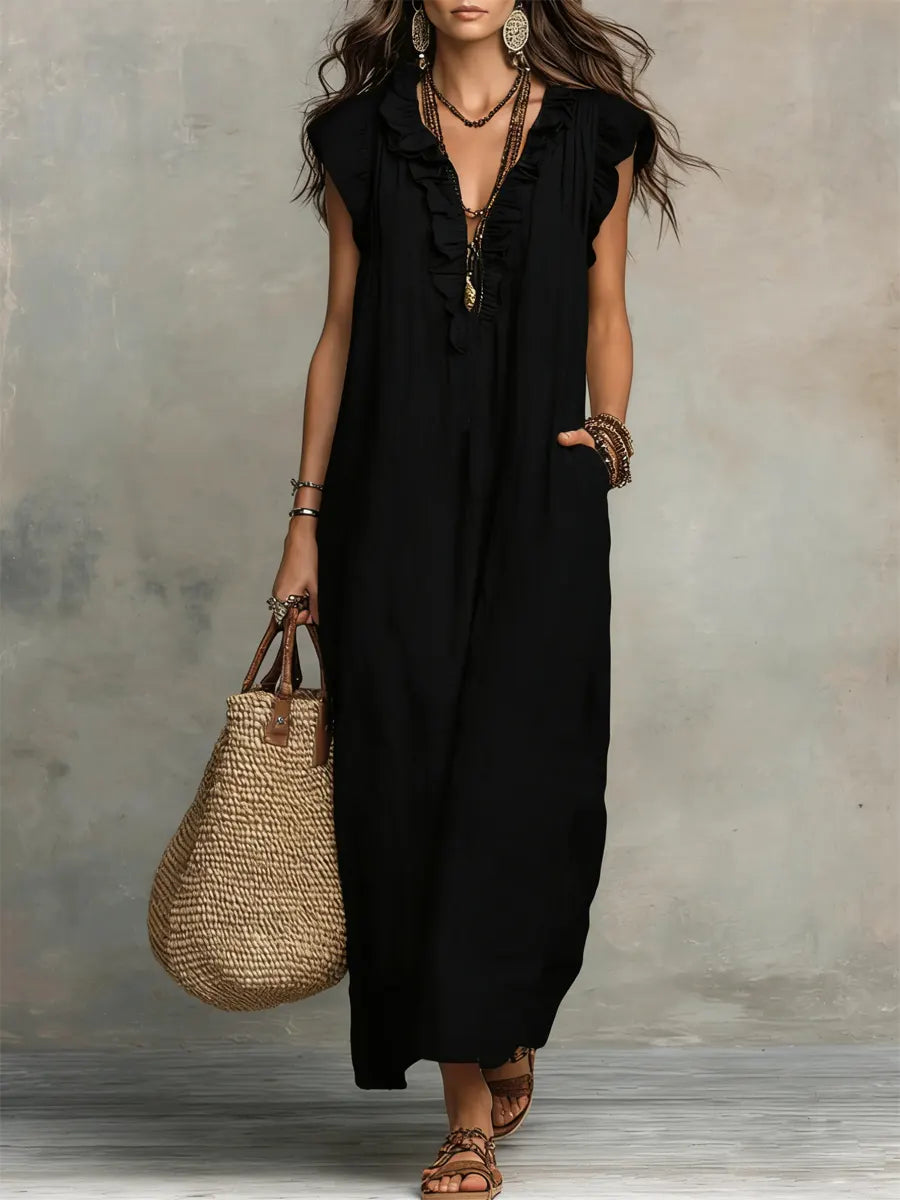 Camélia | Vestido Largo Bohemio Fluido - 5 colores