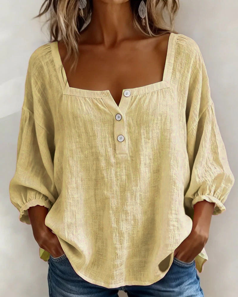 Sherri™ | Blusa elegante con escote cuadrado