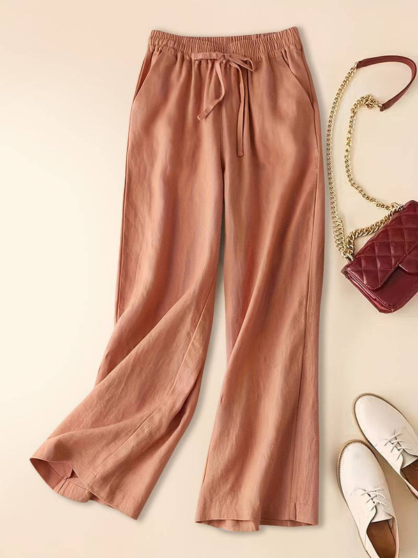 Tina - Pantalones de Lino Relax
