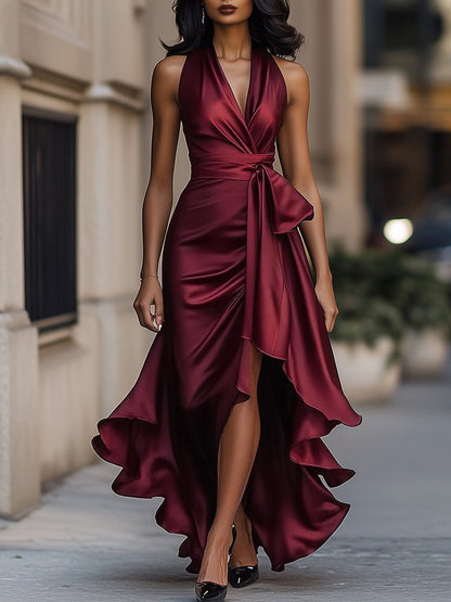 La Chispa | Vestido de Satén Draped en la Cintura