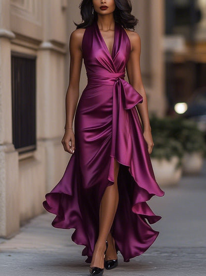 La Chispa | Vestido de Satén Draped en la Cintura