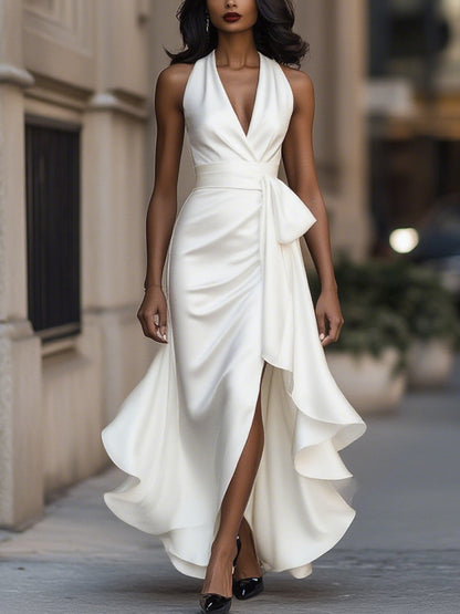 La Chispa | Vestido de Satén Draped en la Cintura