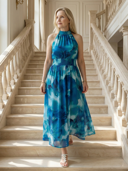 Sylin | Vestido Midi con Escote Americano
