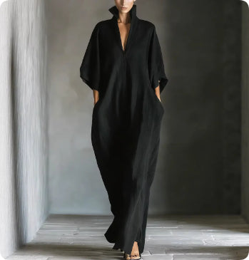 Alessandra™ | Vestido largo con mangas kimono