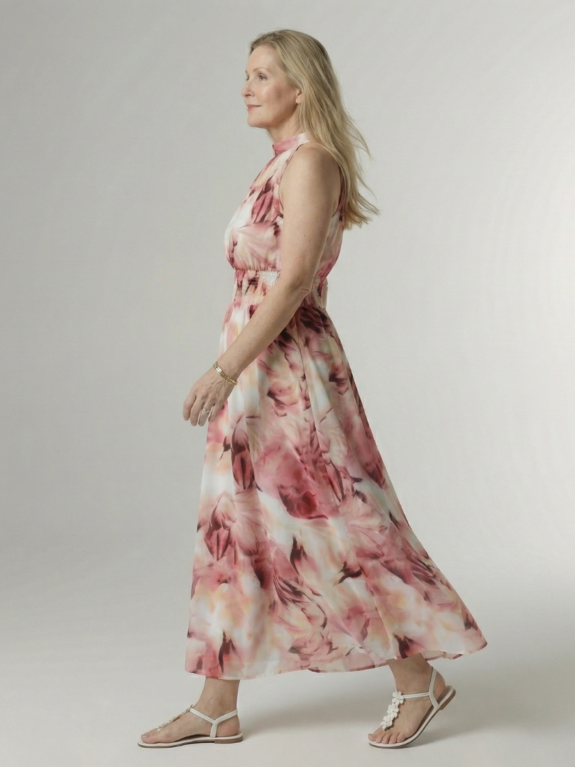 Sylin | Vestido Midi con Escote Americano