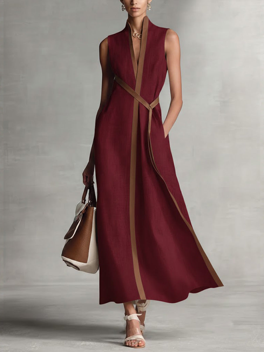 Margaux · Vestido fluido con cuello coreano