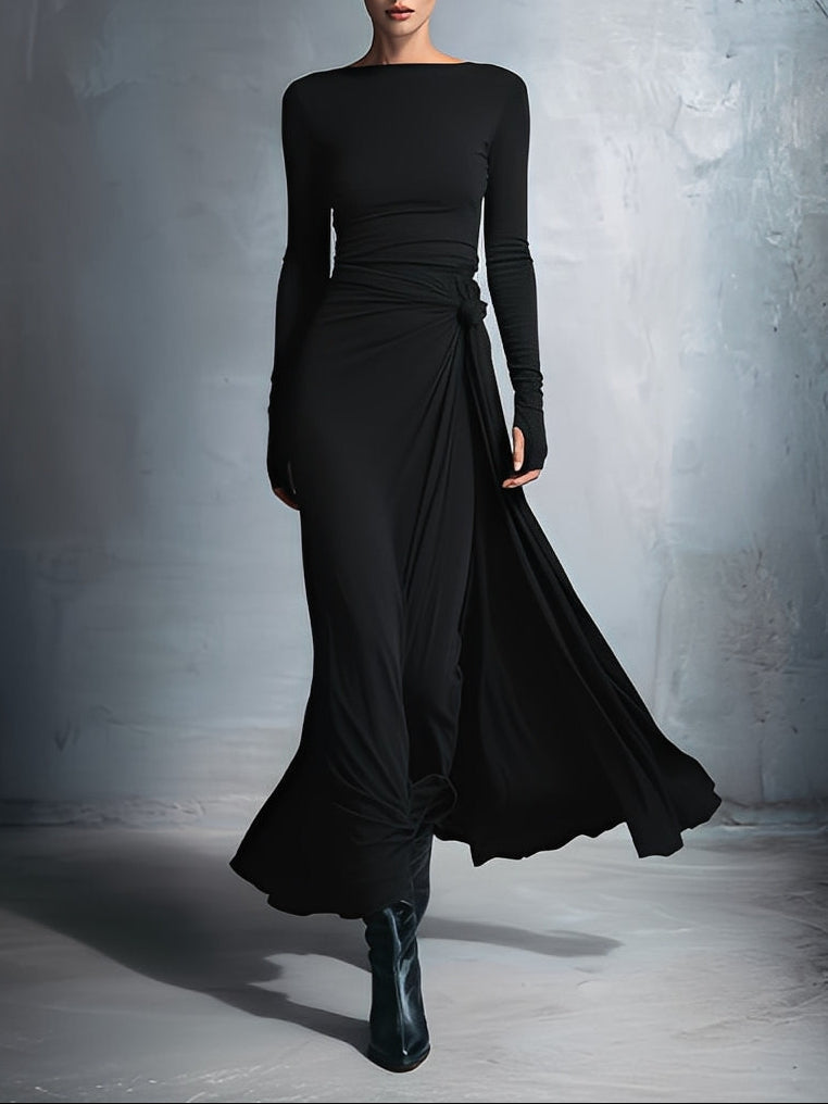 Vittoria · Vestido maxi con nudo lateral