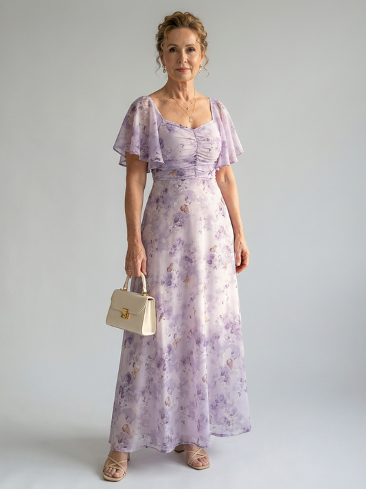 Vaelis | Vestido Midi con Mangas Volantes