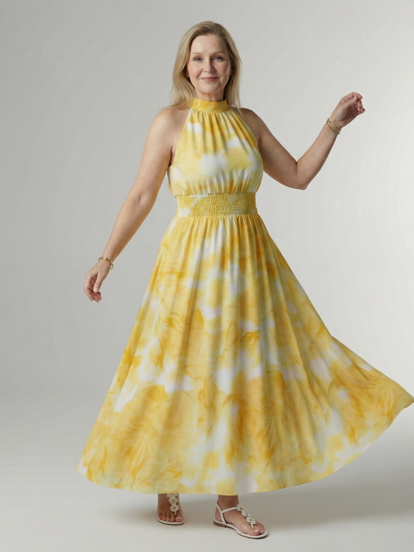 Sylin | Vestido Midi con Escote Americano