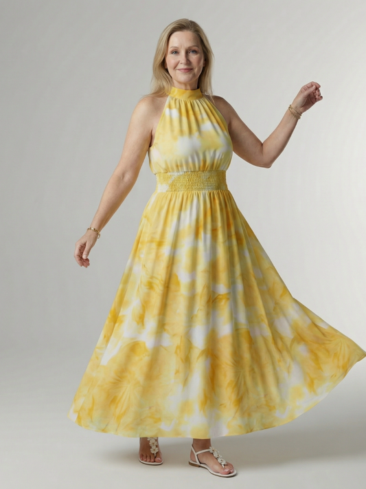 Sylin | Vestido Midi con Escote Americano