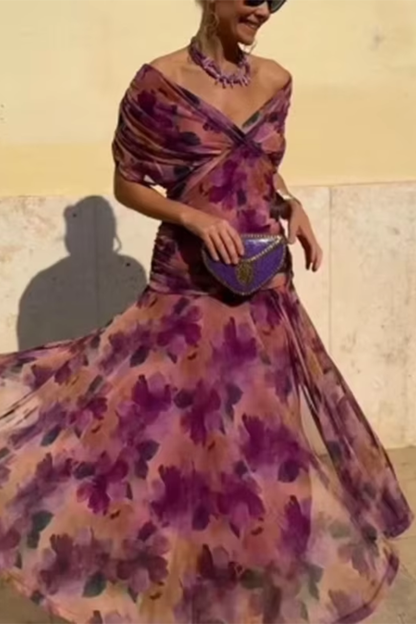ANA | VESTIDO MAXI PLEAT ELEGANTE