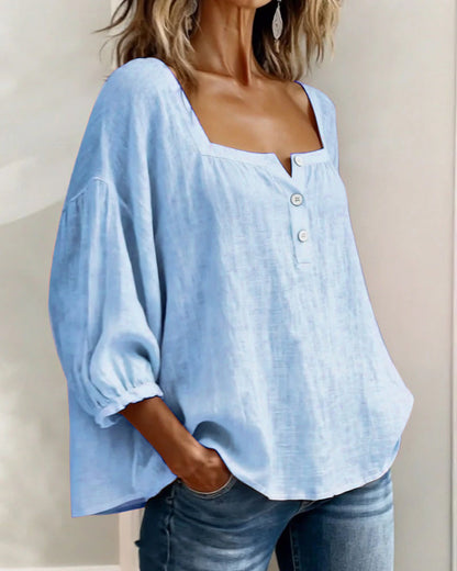 Sherri™ | Blusa elegante con escote cuadrado