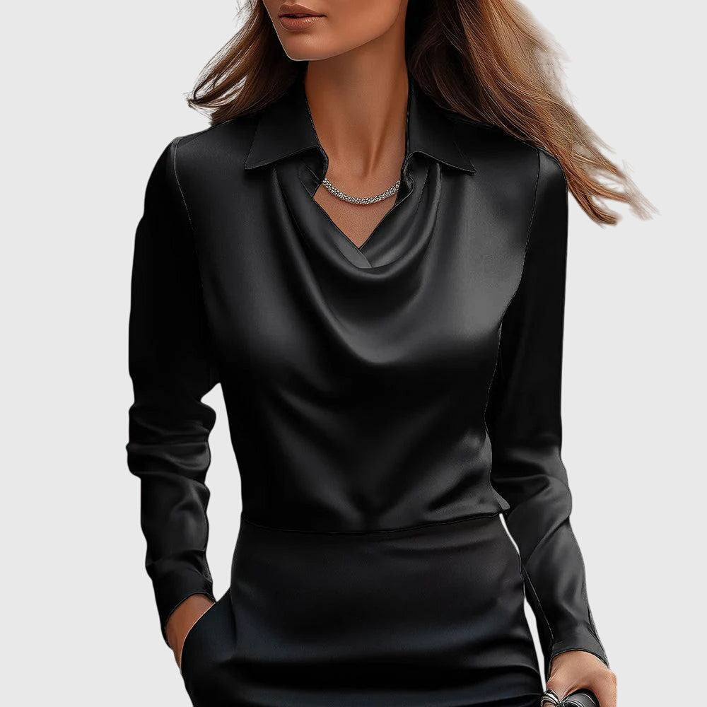 Aisha™ | Blusa fluida brillante
