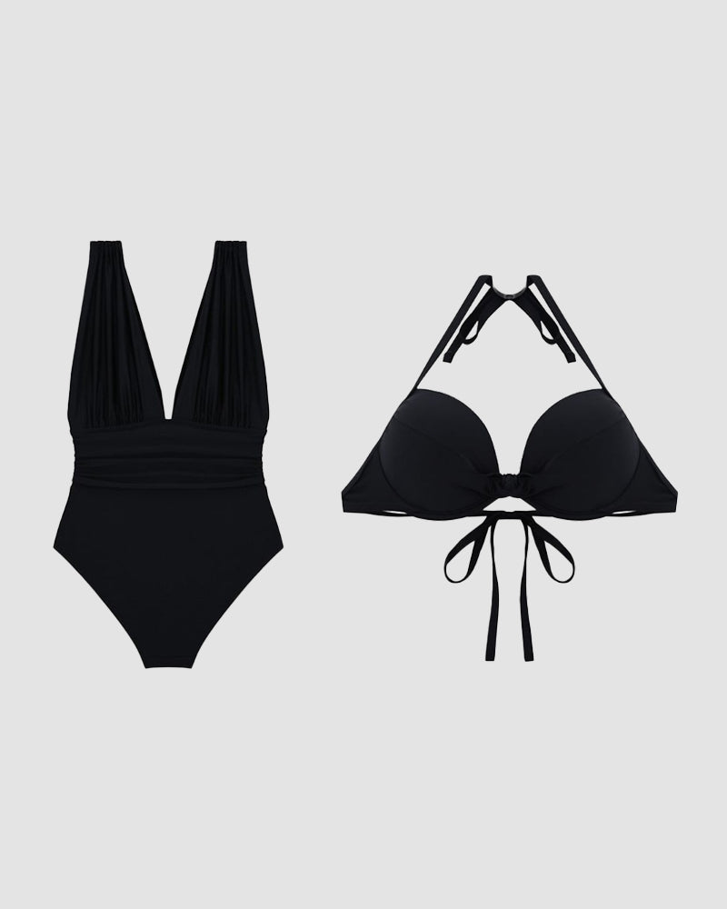 Karina | Traje de baño V con efecto de control de abdomen