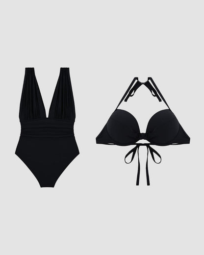 Karina | Traje de baño V con efecto de control de abdomen