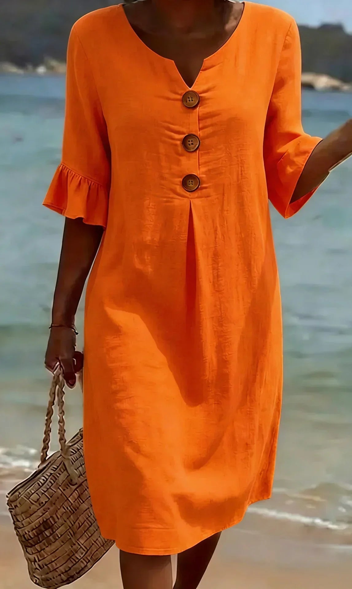 Radmila™ | Vestido largo de manga larga texturizado