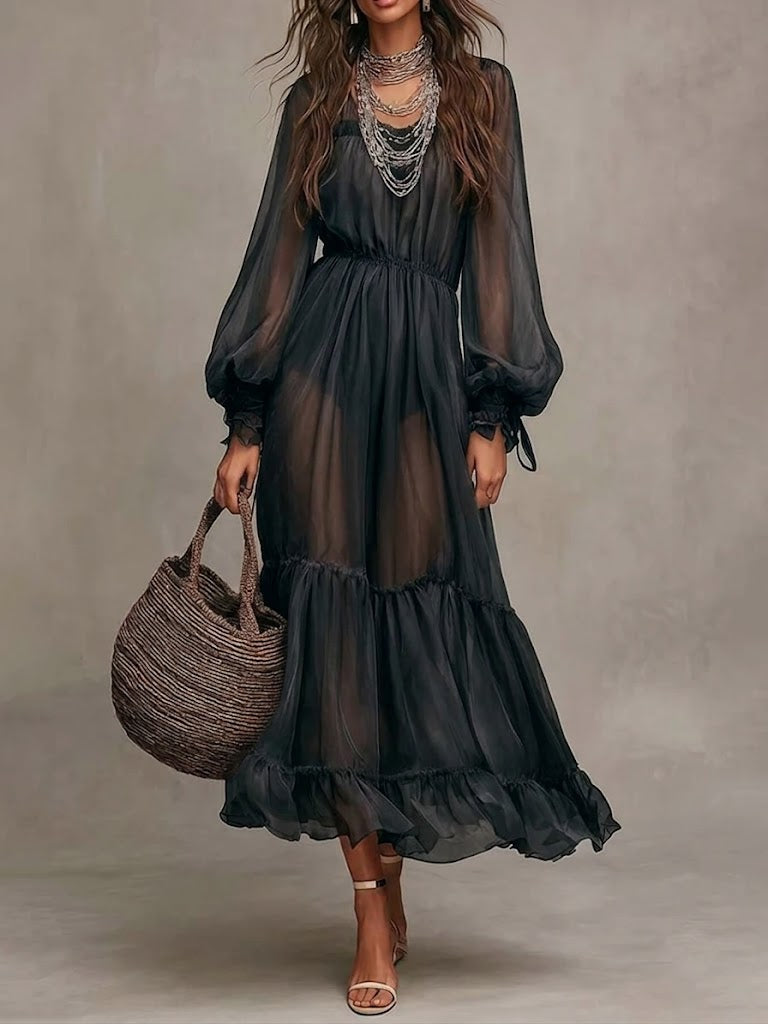 Gerda | Elegante Vestido Midi con Escote en V