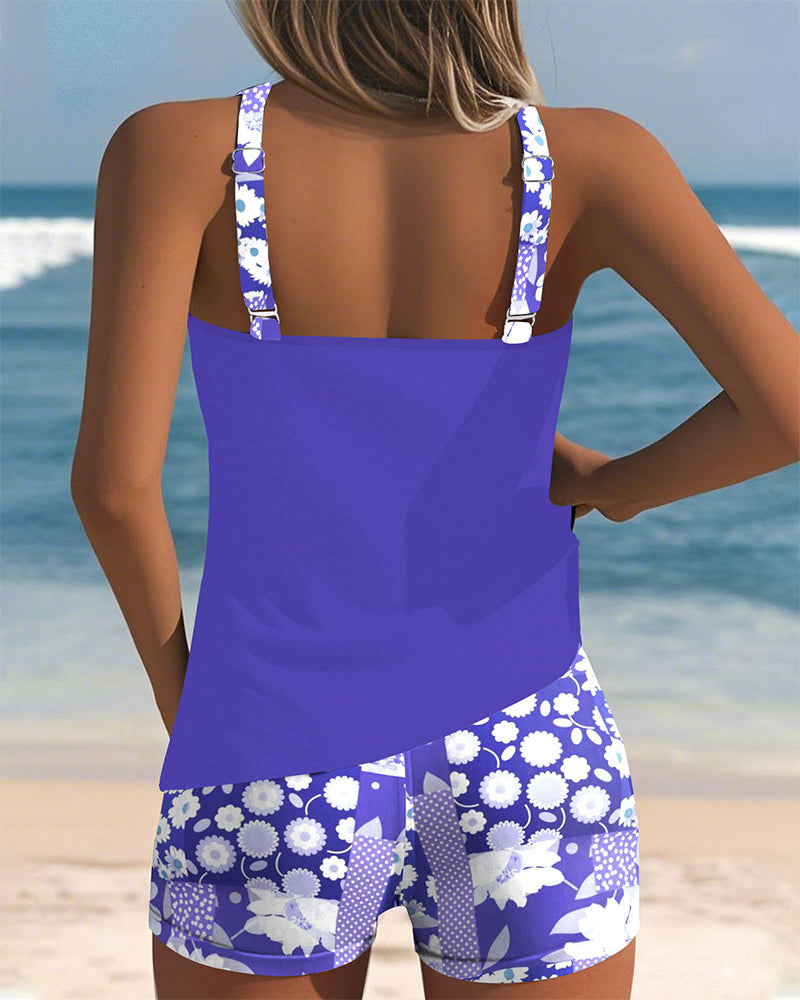 Sabrina | Traje de baño de dos piezas con ajuste cómodo y estilo playero floral