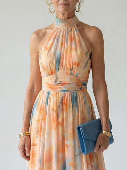 Stella & Grace™ | Vestido Midi con Halter Suave