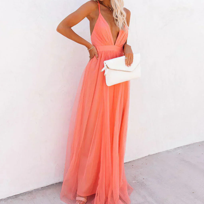 La Chispa | Vestido Maxi Luz Coral