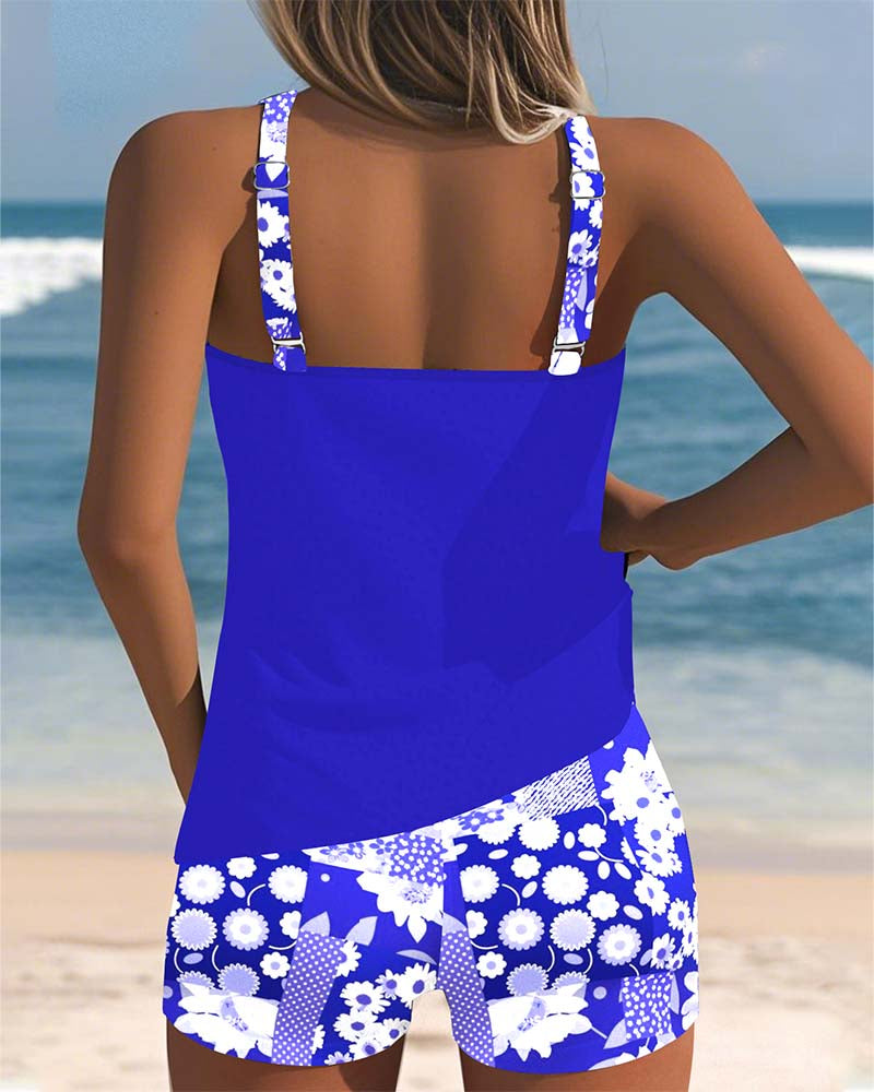 Sabrina | Traje de baño de dos piezas con ajuste cómodo y estilo playero floral