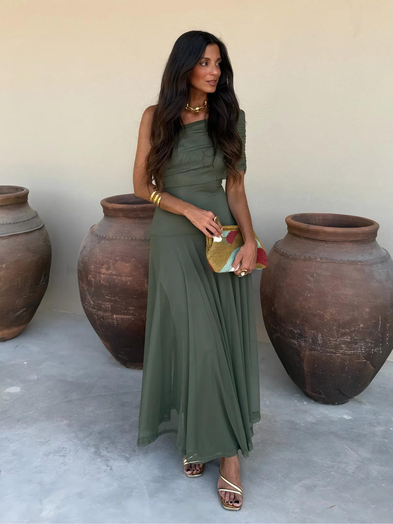 Camila | Vestido Maxi Elegante de Malla