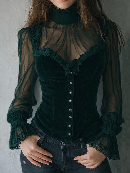 Victoria · Blusa estilo corsé con encaje
