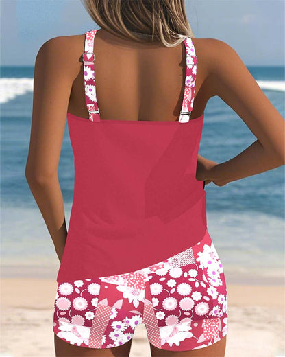 Sabrina | Traje de baño de dos piezas con ajuste cómodo y estilo playero floral