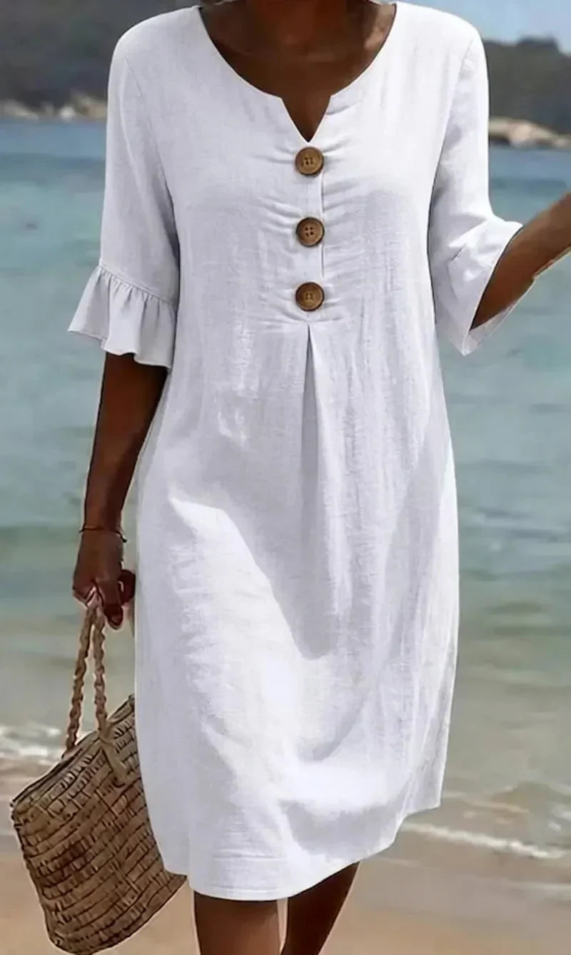Radmila™ | Vestido largo de manga larga texturizado