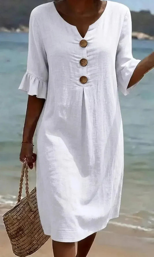 Radmila™ | Vestido largo de manga larga texturizado