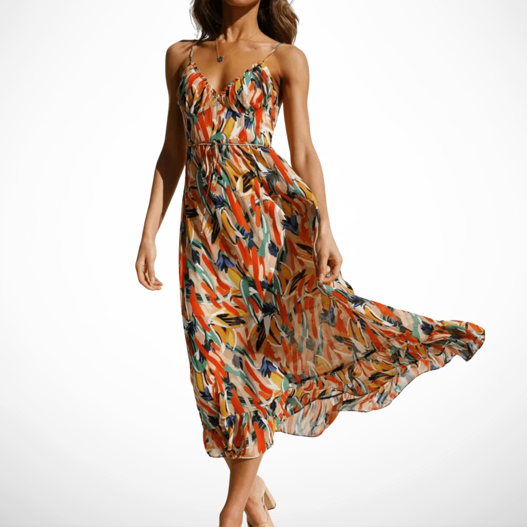La Chispa | Vestido Midi Color Brillante