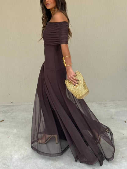 Camila | Vestido Maxi Elegante de Malla