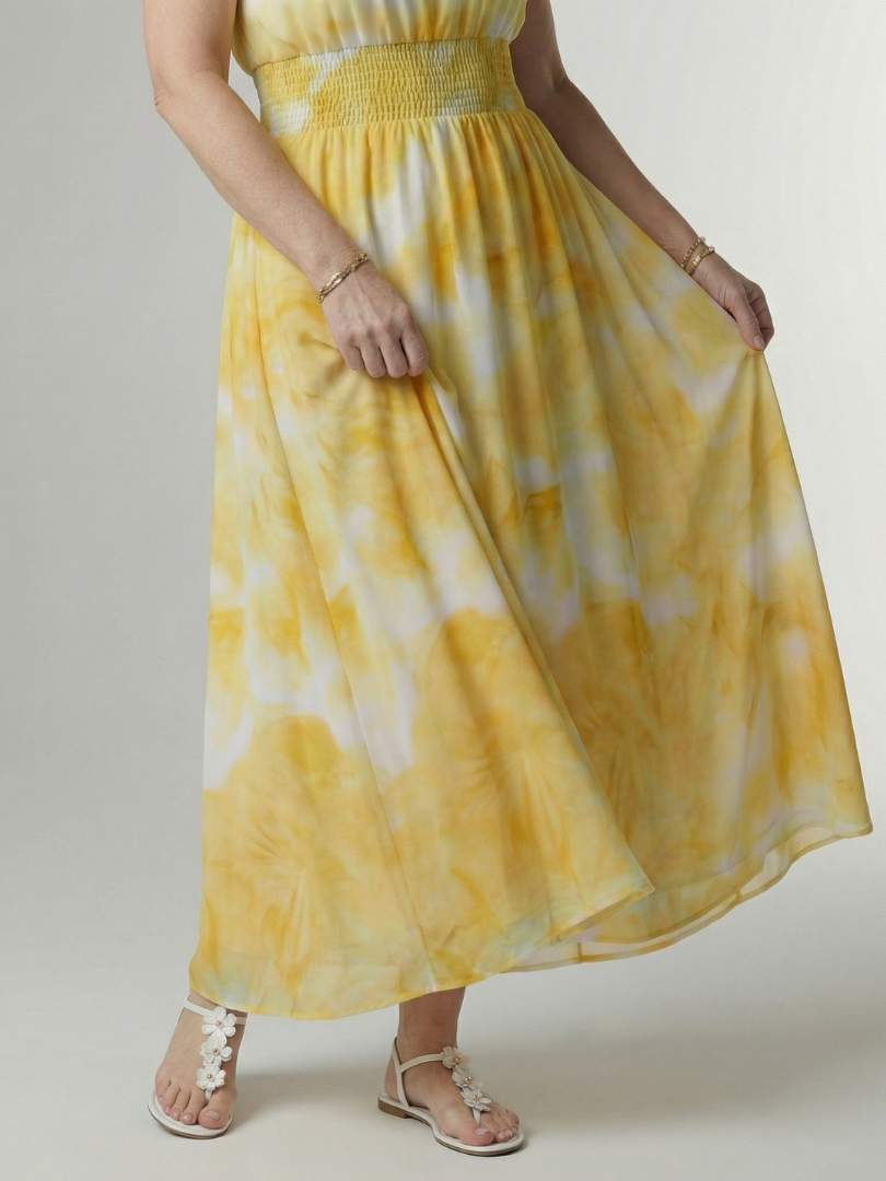 Sylin | Vestido Midi con Escote Americano