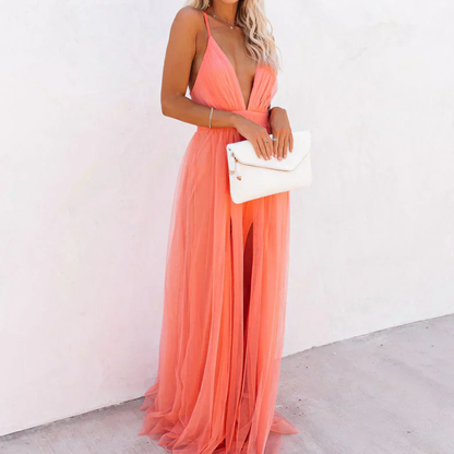 La Chispa | Vestido Maxi Luz Coral
