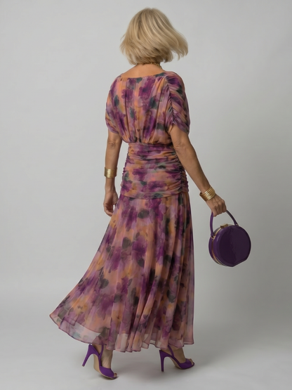 Calen | Vestido Midi Off Shoulder Flotante