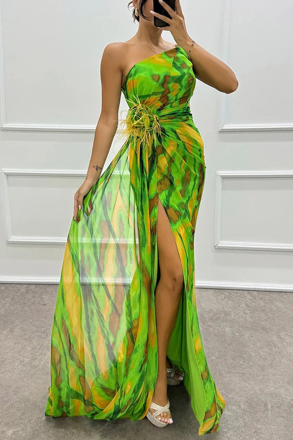 Vestido Draped Vibrante