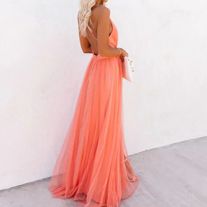 La Chispa | Vestido Maxi Luz Coral