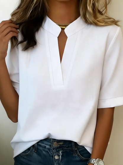 Flora — Blusa elegante con cuello refinado