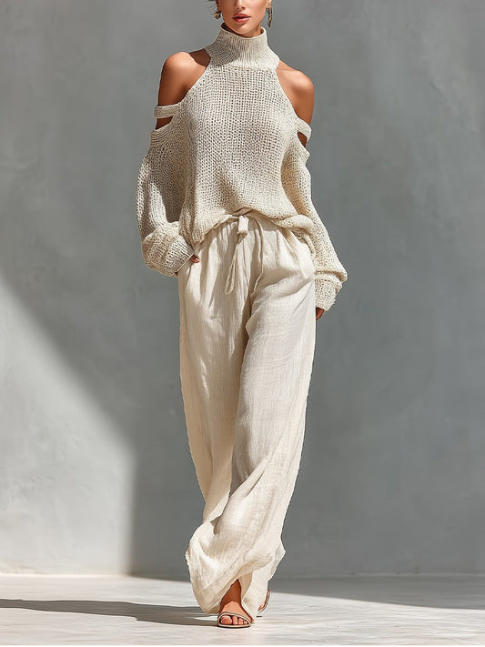 Camilla • Conjunto completo de moda en punto y lino