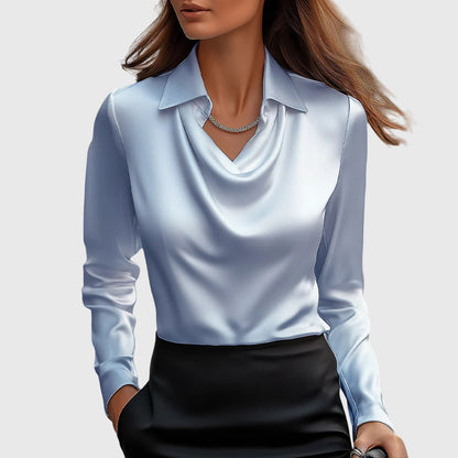Aisha™ | Blusa fluida brillante