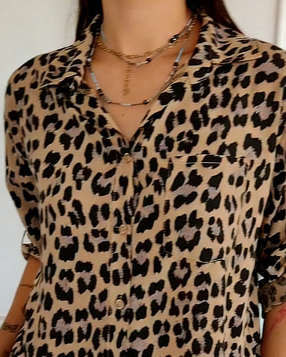 Blusas de Moda con Estampado de Leopardo