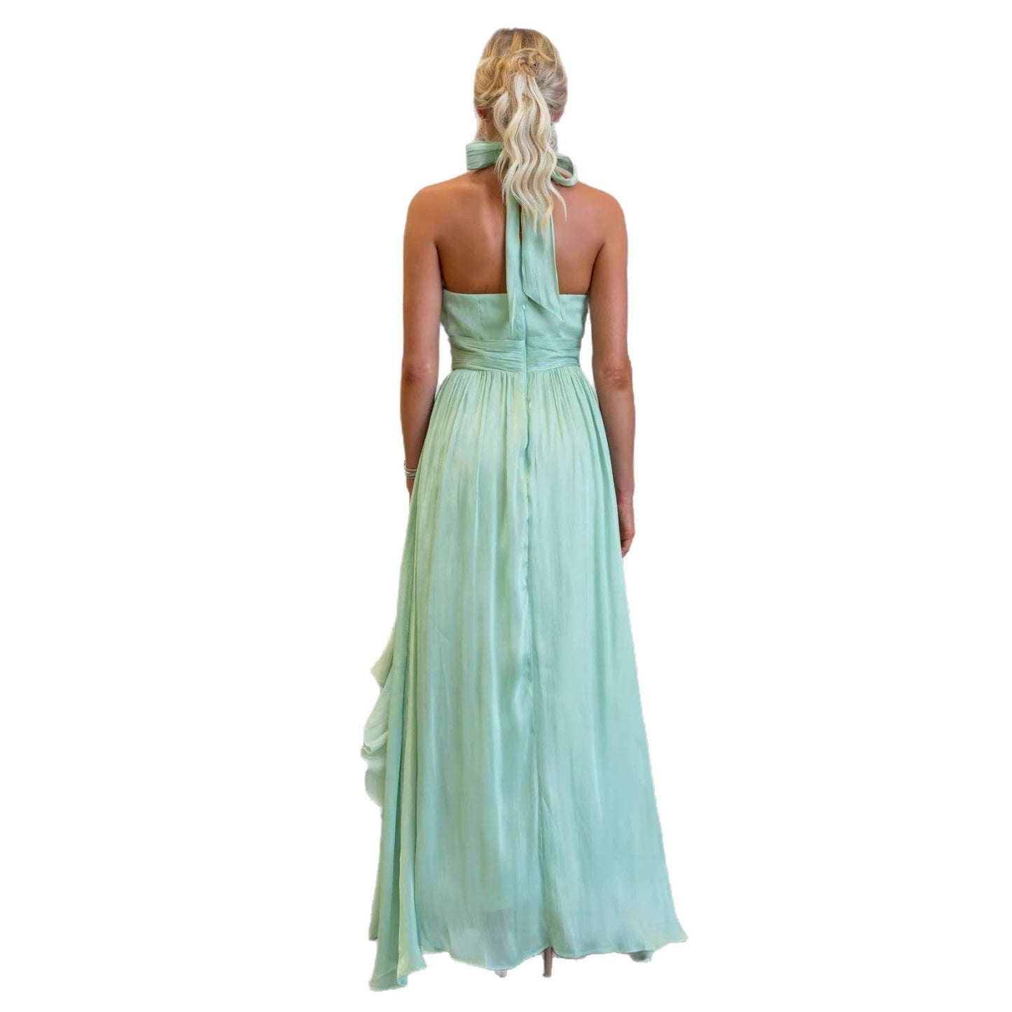 Vestido Maxi con Volantes Celestia