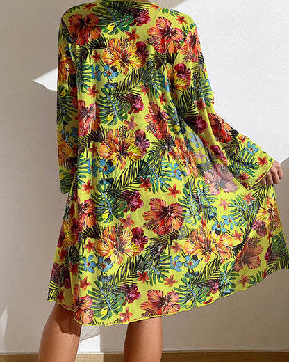 Glenda - Bikini con falda floral