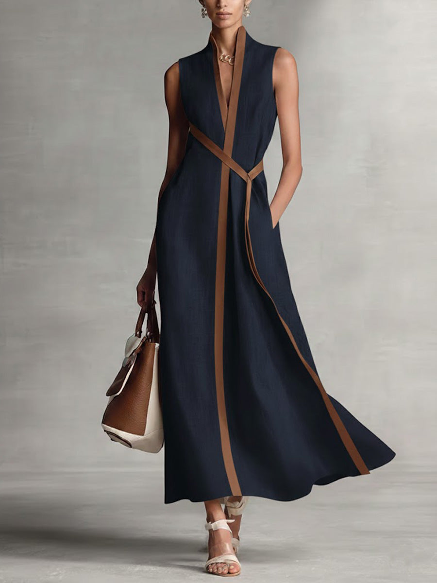 Margaux · Vestido fluido con cuello coreano