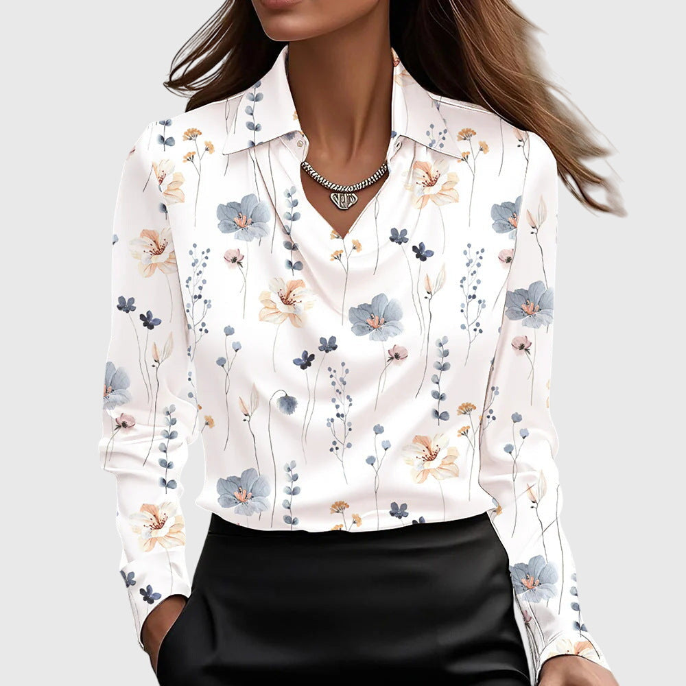 Aisha™ | Blusa fluida brillante