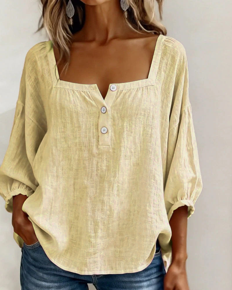 Sherri™ | Blusa elegante con escote cuadrado