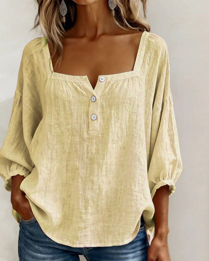 Sherri™ | Blusa elegante con escote cuadrado