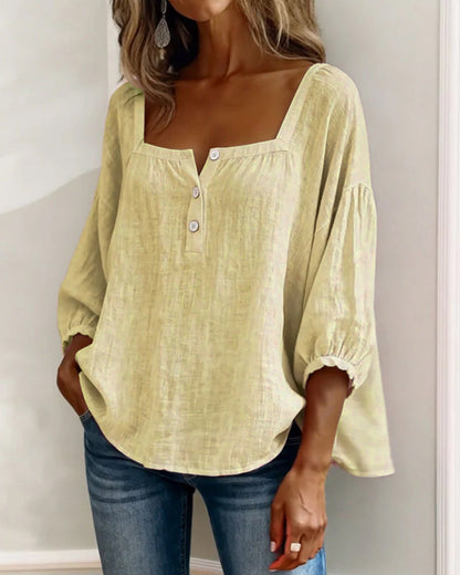 Sherri™ | Blusa elegante con escote cuadrado