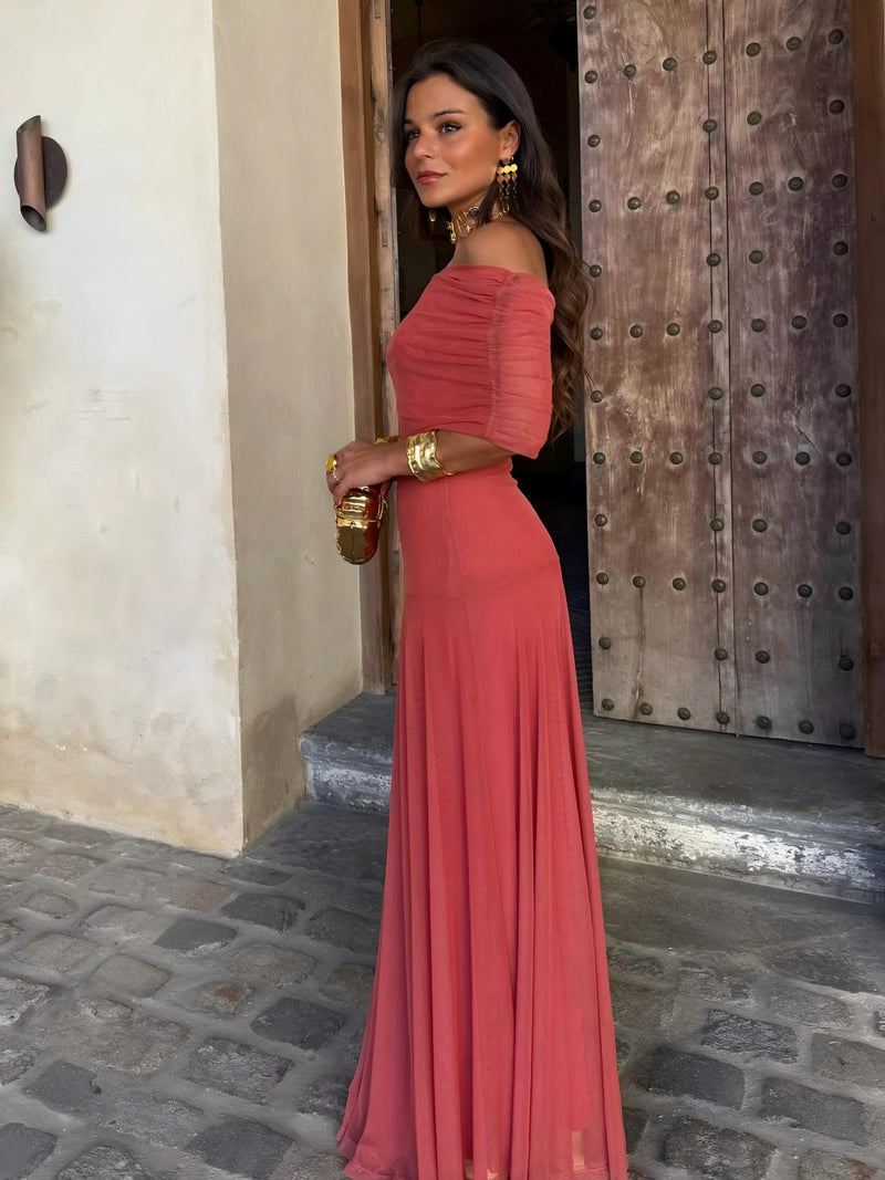 Camila | Vestido Maxi Elegante de Malla